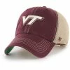Top 10 💯 Unbranded Men's '47 Maroon Virginia Tech Hokies Trawler Trucker Snapback Hat 🎉