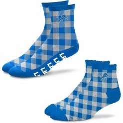 Wholesale ✔️ Unbranded For Bare Feet Detroit Lions 2-Pack His & Hers Cozy Ankle 🧦 Socks 🥰