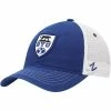 New 🌟 Unbranded Men's Zephyr Royal/Cream BYU Cougars Guild Trucker Snapback Hat 😉