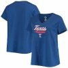 Discount 🎉 Unbranded 👩 Women's Royal Texas Rangers Plus Size V-Neck T-Shirt 💯
