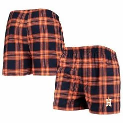 Hot Sale 🛒 Unbranded Men's Concepts Sport Navy/Orange Houston Astros Takeaway Flannel Boxers 👍