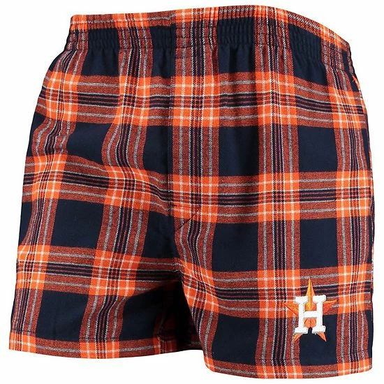 Hot Sale ๐ Unbranded Men's Concepts Sport Navy/Orange Houston Astros Takeaway Flannel Boxers ๐ - Image 3