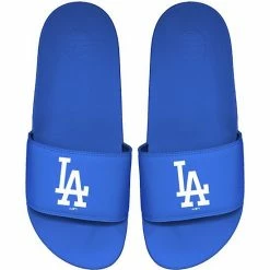 Deals 💯 Unbranded Youth ISlide Royal Los Angeles Dodgers Primary Motto Slide 🩴 Sandals 👍