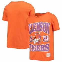Hot Sale 👍 Unbranded Youth Original Retro Brand Orange Clemson Tigers Vault Graphic Vintage T-Shirt 🎉