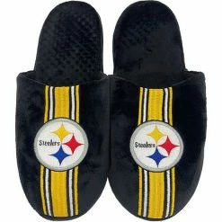 Best Pirce 💯 Unbranded Men's FOCO Pittsburgh Steelers Striped Team Slippers 🔔