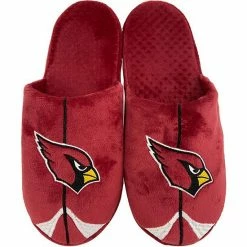 Budget 🥰 Unbranded Men's FOCO Arizona Cardinals Striped Team Slippers ❤️