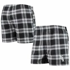 Brand new 🛒 Unbranded Men's Concepts Sport Black/Gray Chicago White Sox Takeaway Flannel Boxers 💯