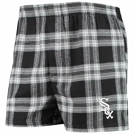 Brand new 🛒 Unbranded Men's Concepts Sport Black/Gray Chicago White Sox Takeaway Flannel Boxers 💯 - Image 2