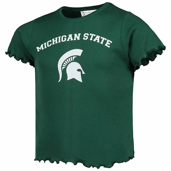 Hot Sale ๐ Unbranded ๐ง Girls Youth Green Michigan State Spartans Lettuce Edge T-Shirt ๐ - Image 3