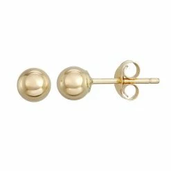 Wholesale 🔥 Unbranded 18k Gold 4 Mm Ball Stud Earrings 😍