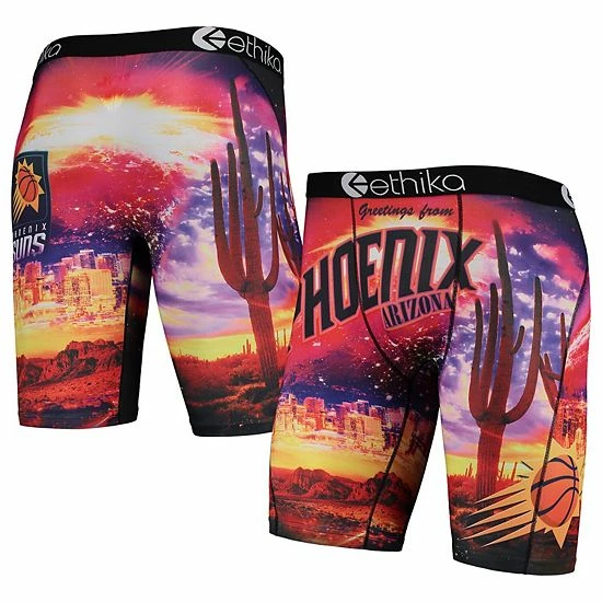 Flash Sale ✔️ Unbranded Men's Ethika Purple/Orange Phoenix Suns Greetings From Boxer Briefs 🤩