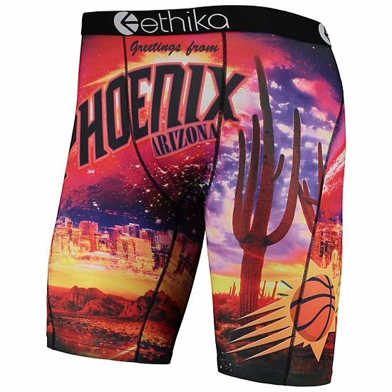 Flash Sale ✔️ Unbranded Men's Ethika Purple/Orange Phoenix Suns Greetings From Boxer Briefs 🤩 - Image 3