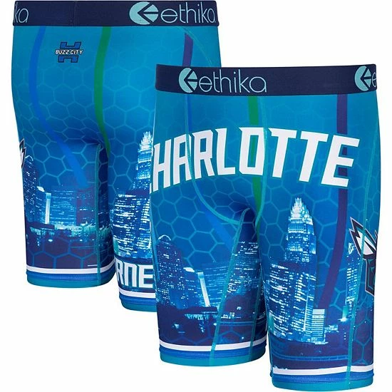 Cheapest ๐ Unbranded Men's Ethika Teal/Purple Charlotte Hornets 2021/22 City Edition Boxer Briefs โค๏ธ