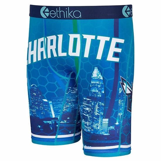 Cheapest ๐ Unbranded Men's Ethika Teal/Purple Charlotte Hornets 2021/22 City Edition Boxer Briefs โค๏ธ - Image 3