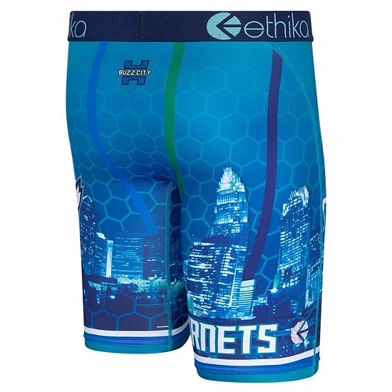 Cheapest ๐ Unbranded Men's Ethika Teal/Purple Charlotte Hornets 2021/22 City Edition Boxer Briefs โค๏ธ - Image 4