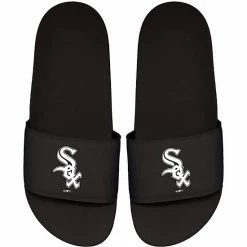 Cheapest 🌟 Unbranded Youth ISlide Black Chicago White Sox Primary Motto Slide 🩴 Sandals 😍