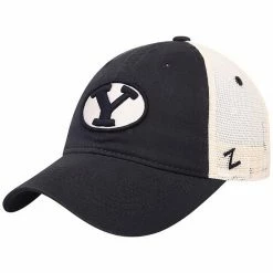 New 💯 Unbranded Men's Zephyr Navy BYU Cougars University Trucker Adjustable Snapback Hat ⭐