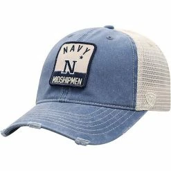 Promo 😀 Unbranded Men's Top Of The World Navy/Natural Navy Midshipmen Ol' Faithful Trucker Snapback Hat 🧨