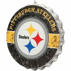 Hot Sale 🤩 Unbranded Pittsburgh Steelers Distressed Bottlecap Sign ❤️