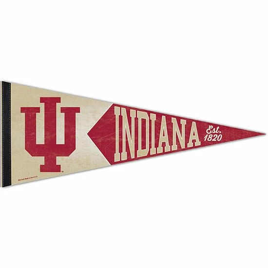 Promo 🤩 Unbranded WinCraft Indiana Hoosiers 12'' X 30'' Vintage Retro Pennant 🤩