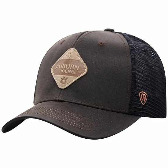 Cheap 💯 Unbranded Men's Top Of The World Brown/Black Auburn Tigers Elm Trucker Snapback Hat 👏