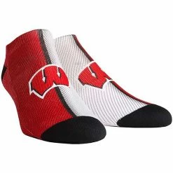 Budget 💯 Unbranded Men's Rock Em 🧦 Socks Wisconsin Badgers Campus Stripe Ankle 🧦 Socks 👍