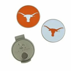 New 😀 Unbranded Texas Longhorns Hat Clip & Ball Markers Set ✔️