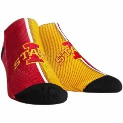 Best Sale 🌟 Unbranded 👩 Women's Rock Em 🧦 Socks Iowa State Cyclones Campus Stripe Ankle 🧦 Socks ✔️