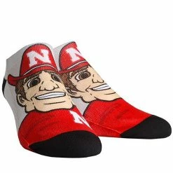 Cheapest 🌟 Unbranded Men's Rock Em 🧦 Socks Nebraska Huskers Mascot Low Ankle 🧦 Socks ✔️