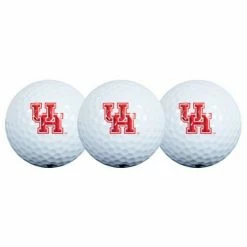 New 🔔 Unbranded Houston Cougars Pack Of 3 Golf Balls 👏