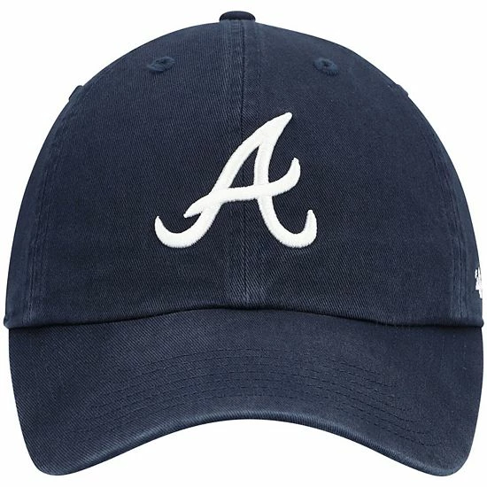 Best deal ๐ Unbranded Youth '47 Navy Atlanta Braves Team Logo Clean Up Adjustable Hat ๐ - Image 3