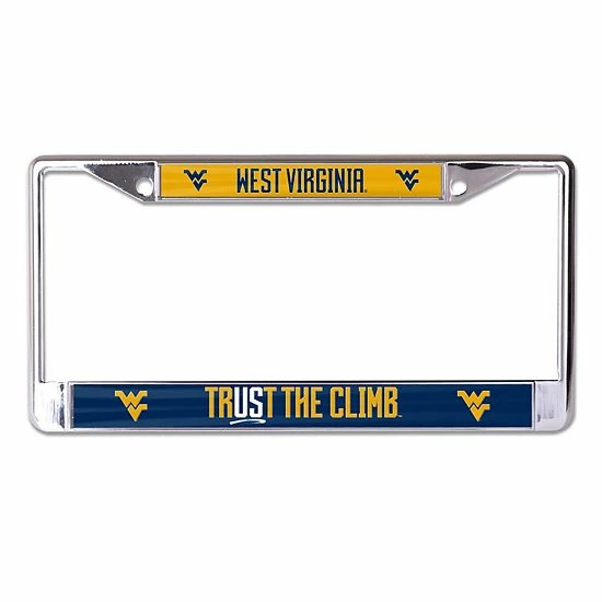 Best deal ๐ Unbranded WinCraft West Virginia Mountaineers - WVU Trust The Climb - Laser Cut License Plate Frame โ