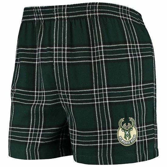 Best deal ๐ Unbranded Men's Concepts Sport Hunter Green/Black Milwaukee Bucks Fall '21 Takeaway Boxers ๐ - Image 3
