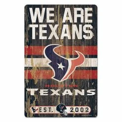 Best Pirce ✔️ Unbranded WinCraft Houston Texans 11'' X 17'' Slogan Wood Sign 💯