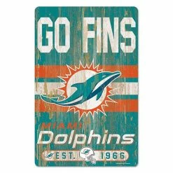 Discount 🎉 Unbranded WinCraft Miami Dolphins 11'' X 17'' Slogan Wood Sign 😍