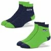 Promo 🔔 Unbranded 👩 Women's For Bare Feet Seattle Seahawks 2-Pack Sleep Soft 🧦 Socks 🛒