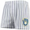 Promo 🧨 Unbranded Men's Concepts Sport White Milwaukee Brewers Vigor Boxer Shorts ❤️