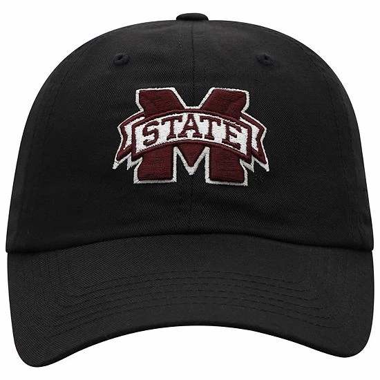 Cheapest ⌛ Unbranded Men's Top Of The World Black Mississippi State Bulldogs Staple Adjustable Hat 💯 - Image 3