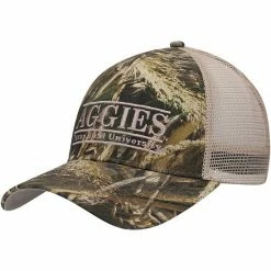 Promo 👏 Unbranded Men's The Game Camo Texas A&M Aggies Cotton Twill Realtree Max 4 Trucker Adjustable Hat 💯
