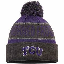 Budget 👍 Unbranded Youth Top Of The World Purple TCU Horned Frogs Below Zero Cuffed Knit Hat With Pom 😉