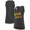 Outlet 🧨 Unbranded 👩 Women's Pressbox Black Iowa Hawkeyes Ferris Melange V-Neck Tank Top 💯