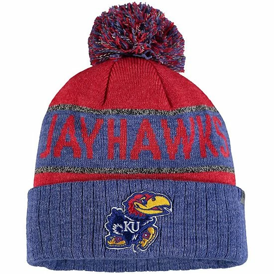 Best deal ❤️ Unbranded Youth Top Of The World Red Kansas Jayhawks Below Zero Cuffed Knit Hat With Pom 👍
