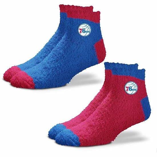 Best deal ๐ Unbranded ๐ฉ Women's For Bare Feet Philadelphia 76ers 2-Pack Team Sleep Soft ๐งฆ Socks โ๏ธ
