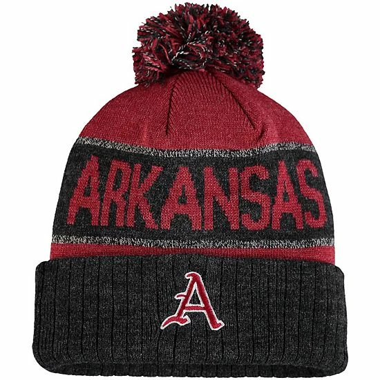 Discount 🎉 Unbranded Youth Top Of The World Cardinal Arkansas Razorbacks Below Zero Cuffed Knit Hat With Pom 😀 - Image 3