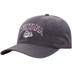Best Pirce 🎁 Unbranded Men's Top Of The World Charcoal Montana Grizzlies Classic Arch Adjustable Hat 🛒