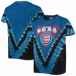 Outlet 😉 Unbranded Youth Royal/Black Chicago Cubs Tie-Dye Throwback T-Shirt 👏