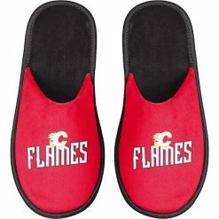 New 👏 Unbranded Men's FOCO Calgary Flames Scuff Slide Slippers 😉