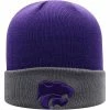 Promo 😉 Unbranded Men's Top Of The World Purple/Gray Kansas State Wildcats Core 2-Tone Cuffed Knit Hat ⭐
