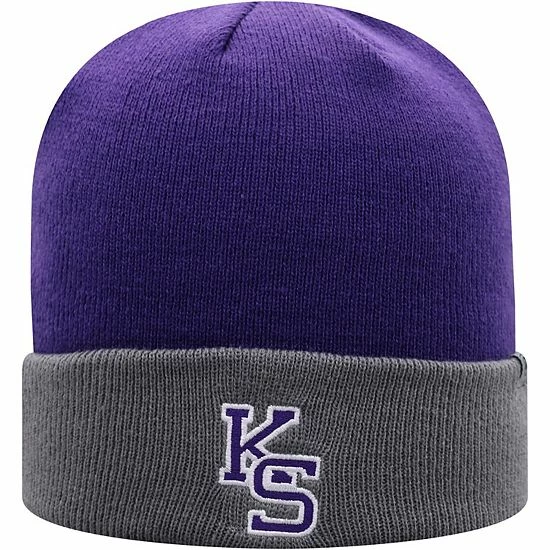 Promo 😉 Unbranded Men's Top Of The World Purple/Gray Kansas State Wildcats Core 2-Tone Cuffed Knit Hat ⭐ - Image 3