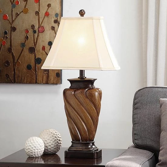 Budget ๐ Unbranded Toffee Wood Table Lamp ๐ - Image 2